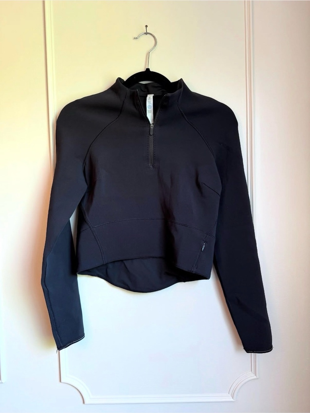 Lululemon Athletica Rulu Run cropped 1/2 zip top